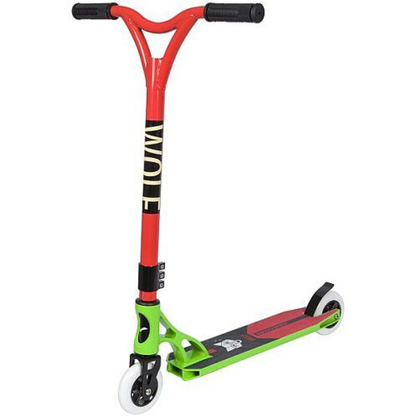 Самокат Novatrack Wolf (100A.WOLF.GN8) красный/зеленый