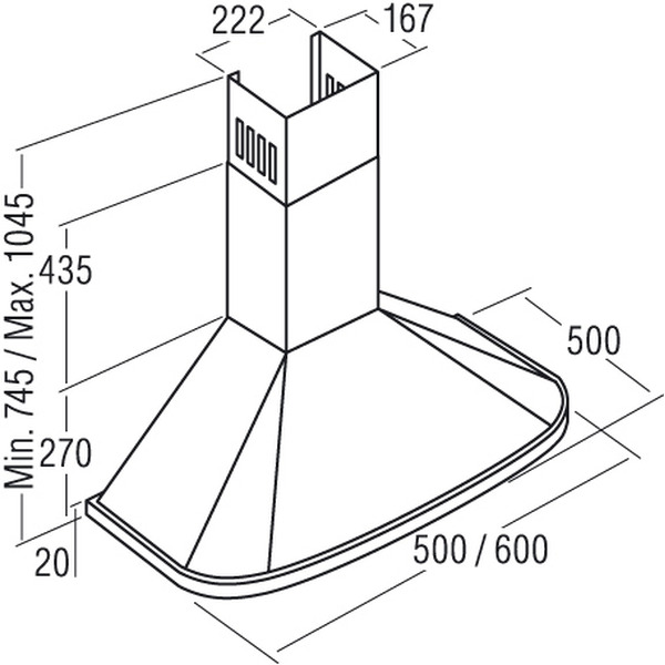 Вытяжка САТА NEBLIA 600 ANTIC BLACK