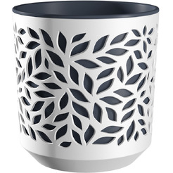 Кашпо La Decoro Leaves КШ-5828 (белый/антрацит)