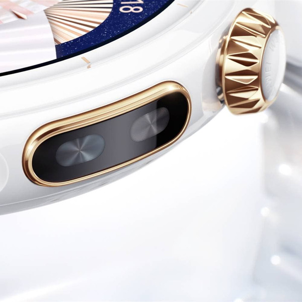 Умные часы Huawei Watch 6 Pro 43 мм LEB-AL10 (белый, с белым керамическим браслетом)