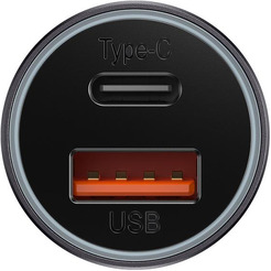 Автомобильное зарядное устройство Baseus Golden Contactor Max Dual Fast Charger Car Charger U+C CGJM000113