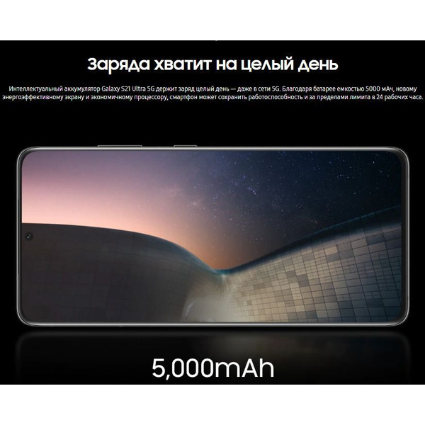 Смартфон Samsung Galaxy S21 Ultra 12GB/256GB (серебряный фантом)