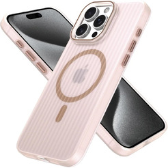 Задняя накладка CASE Translucent Strip Apple iPhone 15 Pro Max (золотой)