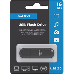 USB флеш-накопитель Maxvi P1 16GB (черный)