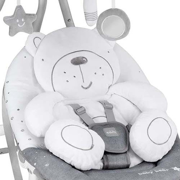 Шезлонг-люлька (качели) CAM GIRONANNA EVO (0-9кг), Тедди серый S347/247