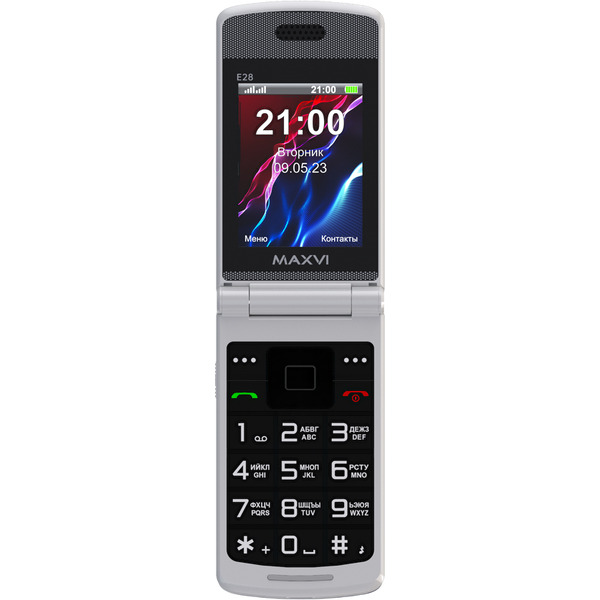 Кнопочный телефон Maxvi E28 (голубой)
