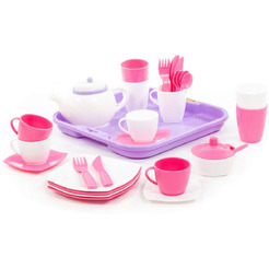 Набор игрушечной посуды Полесье Алиса 58973 (на 4 персоны, в сеточке)
