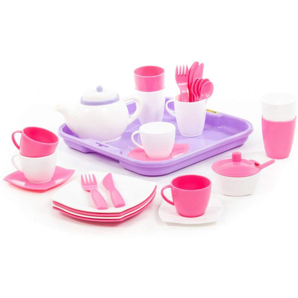 Набор игрушечной посуды Полесье Алиса 58973 (на 4 персоны, в сеточке)