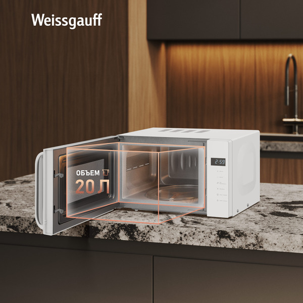 Микроволновая печь Weissgauff MWO-430 White Glass