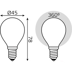Лампа Gauss Filament Шар 105201209