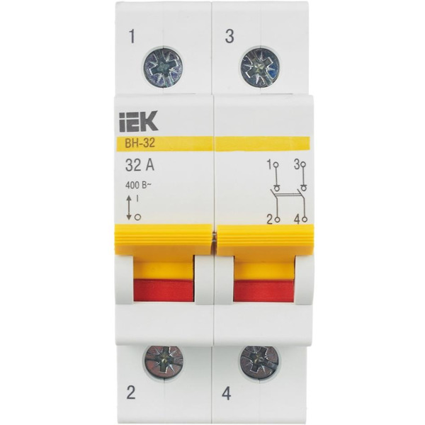 Выключатель нагрузки IEK ВН-32 2Р 32А MNV10-2-032