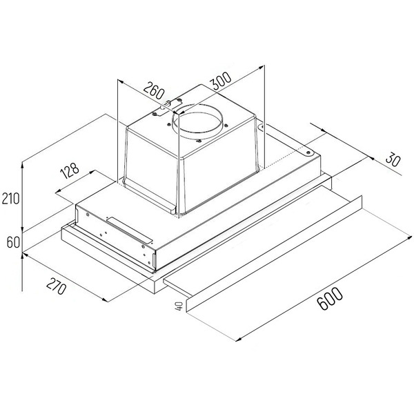 Кухонная вытяжка Ciarko EDS 60 GWH