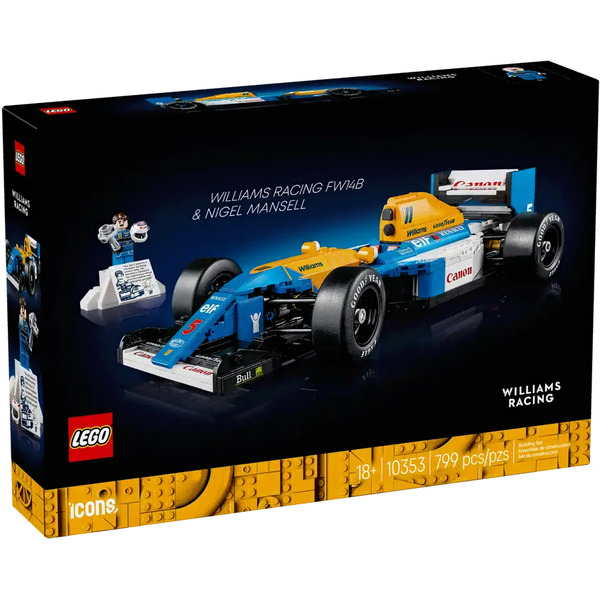 Конструктор LEGO Icons 10353 Гоночная машина Williams Racing FW14B & Nigel Mansell