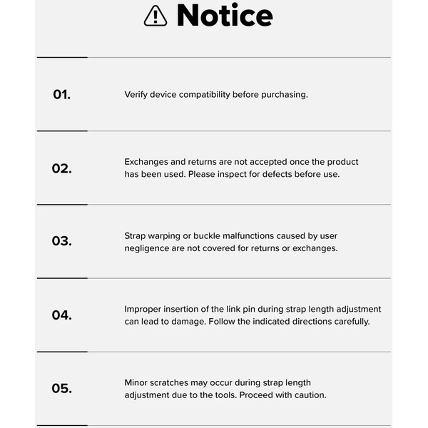 Ремешок RINGKE Metal One Air для Galaxy Watch 8, 8 Classic 40 / 44 / 46 mm SILVER