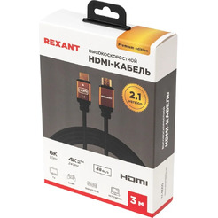 Кабель Rexant HDMI - HDMI 17-6005 (3 м, черный)