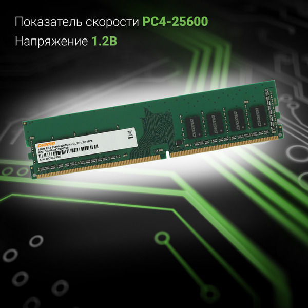 Оперативная память Digma 16ГБ DDR4 3200 МГц DGMAD43200016S