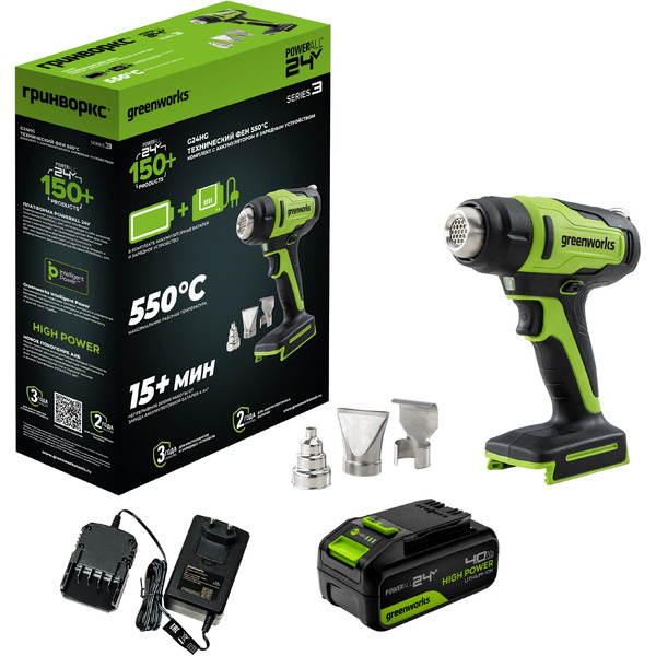 Промышленный фен Greenworks G24HG 3400207CUB