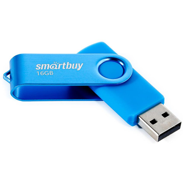USB флэш-диск 2.0 Smartbuy 016GB Twist Blue (SB016GB2TWB)
