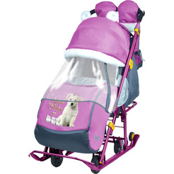 Санки-коляска НИКА Детям 7-2 Щенок (розовый)