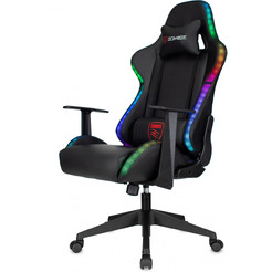 Кресло игровое Бюрократ Zombie GAME RGB экокожа/ткань, черный