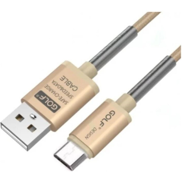 Кабель GOLF GC-40 Micro USB (1 м, золотистый)