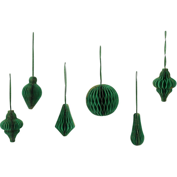 Елочные украшения из бумаги ЗОЛОТАЯ СКАЗКА 592541 (6 шт)