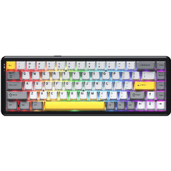 Компьютерная клавиатура AJAZZ AK680 MAX (черно-серо-желтые клавиши)