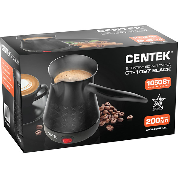 Электрическая турка CENTEK CT-1097 (черный)