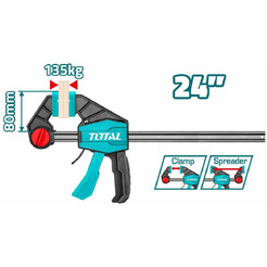 Струбцина пистолетная TOTAL THT1346802