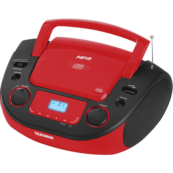 Магнитола TELEFUNKEN TF-CSRP3481 (красный)