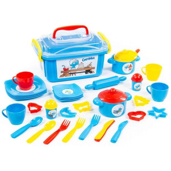 Набор игрушечной посуды Полесье Смурфик-сластена 56948