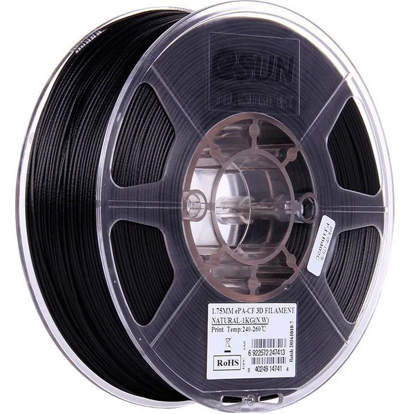 Пластиковая нить ESUN для 3D принтеров ESUN ePA 1,75 мм, 1кг(чёрный)