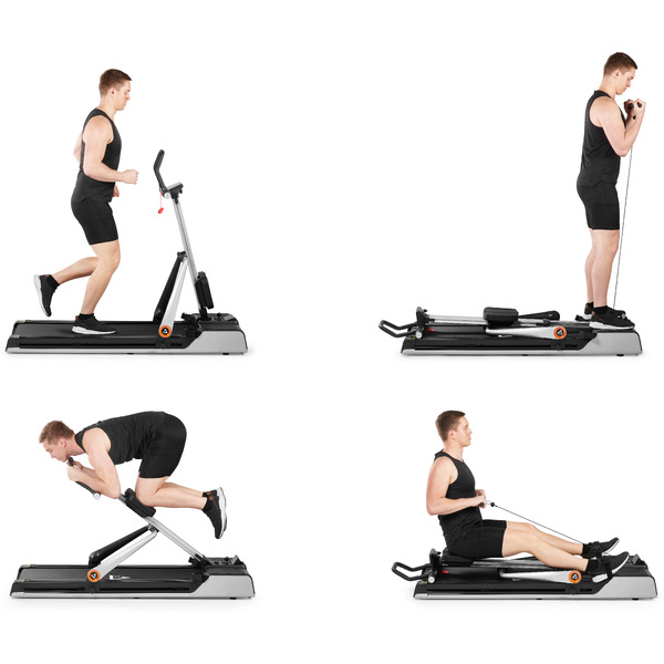 Электрическая беговая дорожка S1 Space 4в1 (тренажер для бега/ходьбы, гребли, пресса, рук)