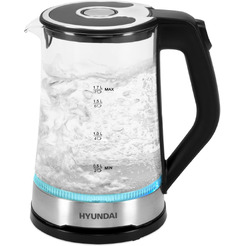 Электрический чайник Hyundai HYK-G3401 (черный/серебристый)