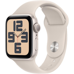 Смарт-часы Apple Watch SE 2024 GPS 40mm Starlight MXEF3LL/A (силиконовый ремешок S/M)