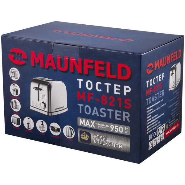 Тостер MAUNFELD MF-821S