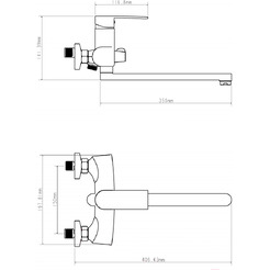 Смеситель Econoce EC0272WT