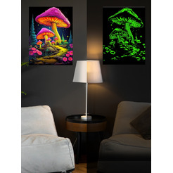 Картина по номерам Флюид Фантазийные грибы 40x50 FHR0429