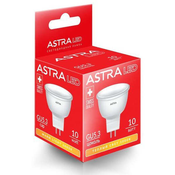 Лампа светодиодная ASTRA MR16 10W 3000K