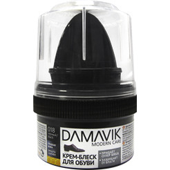 Крем-блеск для обуви с губкой DAMAVIK 50мл. черный 9306-018