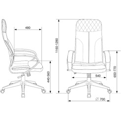 Кресло Бюрократ CH-608 Fabric (темно-серый Alfa 44)