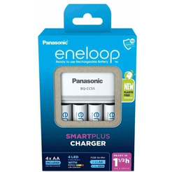 Аккумулятор с зарядным устройством Panasonic Eneloop BQ-CC55/4xBK-3MCDE Smart&Quick (K-KJ55MCD40E)