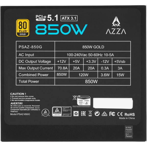 Блок питания AZZA PSAZ-850G