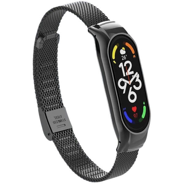 Ремешок Bingo Stainless Grid для XIAOMI Mi Band 7 (черный)