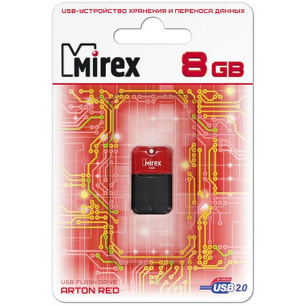 USB Flash MIREX Arton Red 8GB (13600-FMUART08)