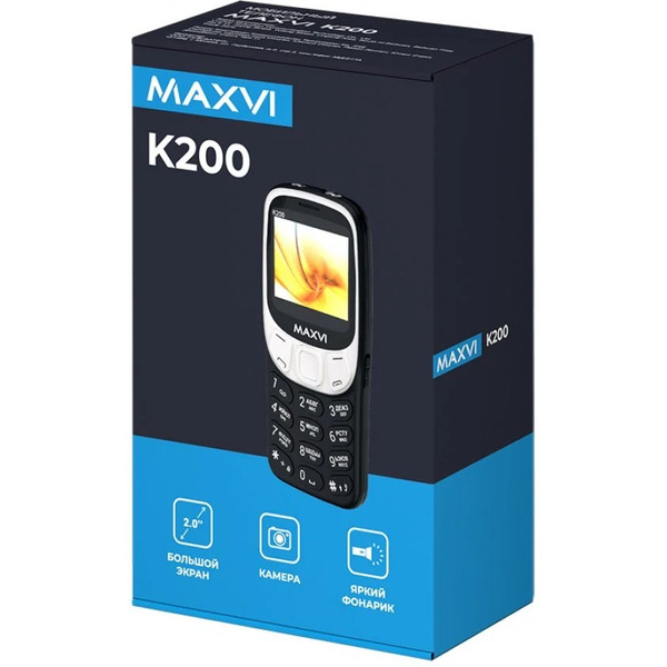 Мобильный телефон Maxvi K200 + ЗУ WC-112 (синий)