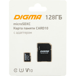 Карта памяти Digma MicroSDXC Class 10 Card10 DGFCA128A01