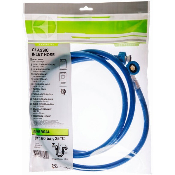 Шланг заливной классический для подачи холодной воды в СМ и ПММ 3,5 м ELECTROLUX E2WII350A