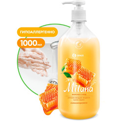 Жидкое мыло Grass Milana Молоко и мед 1л 126101