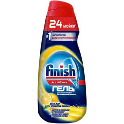 Гель для ПММ FINISH All in 1 Max лимон (600 мл)